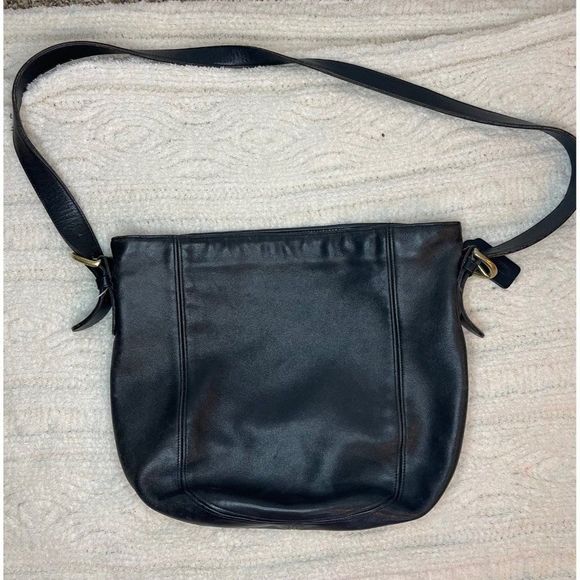 Coach Handbags - Coach Black Smooth Leather Satchel